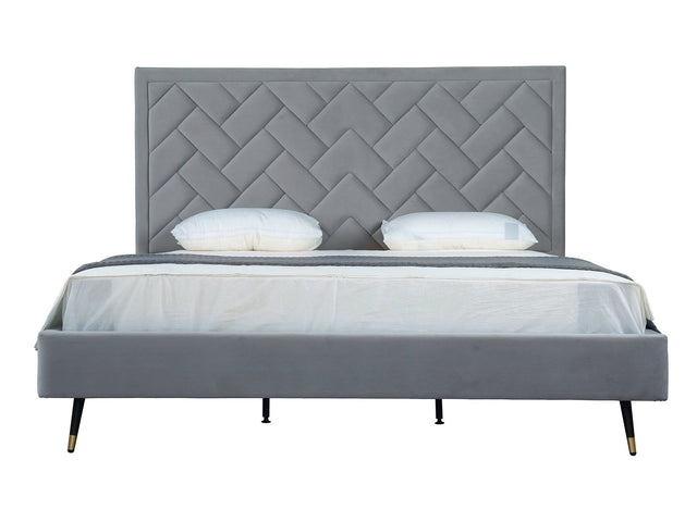 Crosby King-Size Bed in Grey - Ornate Home