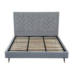 Crosby King-Size Bed in Grey - Ornate Home