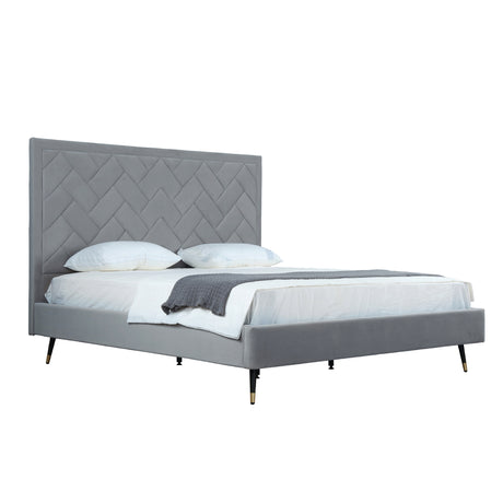 Crosby King-Size Bed in Grey - Ornate Home