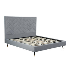 Crosby King-Size Bed in Grey - Ornate Home