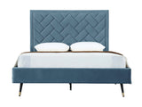 Crosby Queen-Size Bed in Blue - Ornate Home