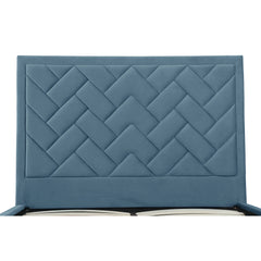 Crosby Queen-Size Bed in Blue - Ornate Home