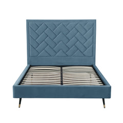 Crosby Queen-Size Bed in Blue - Ornate Home