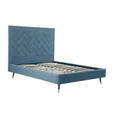 Crosby Queen-Size Bed in Blue - Ornate Home