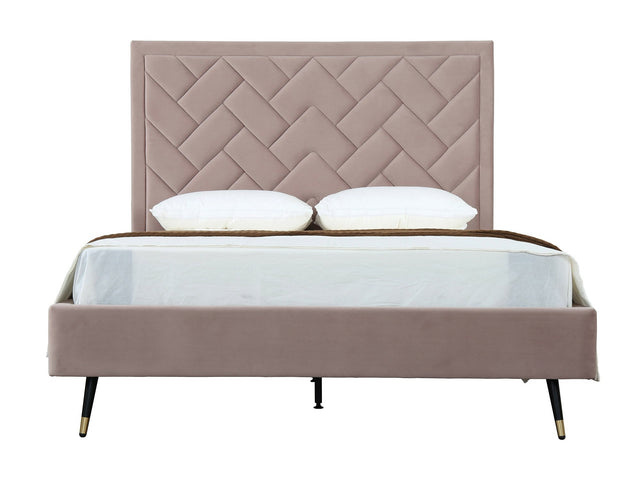 Crosby Queen-Size Bed in Blush - Ornate Home