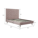 Crosby Queen-Size Bed in Blush - Ornate Home