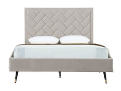 Crosby Queen-Size Bed in Greige - Ornate Home