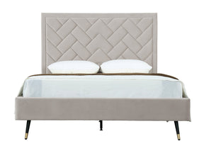 Crosby Queen-Size Bed in Greige - Ornate Home