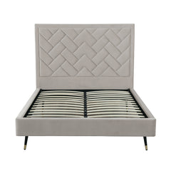 Crosby Queen-Size Bed in Greige - Ornate Home
