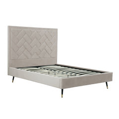 Crosby Queen-Size Bed in Greige - Ornate Home