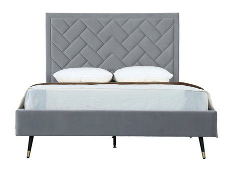 Crosby Queen-Size Bed in Grey - Ornate Home