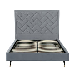 Crosby Queen-Size Bed in Grey - Ornate Home