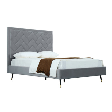 Crosby Queen-Size Bed in Grey - Ornate Home