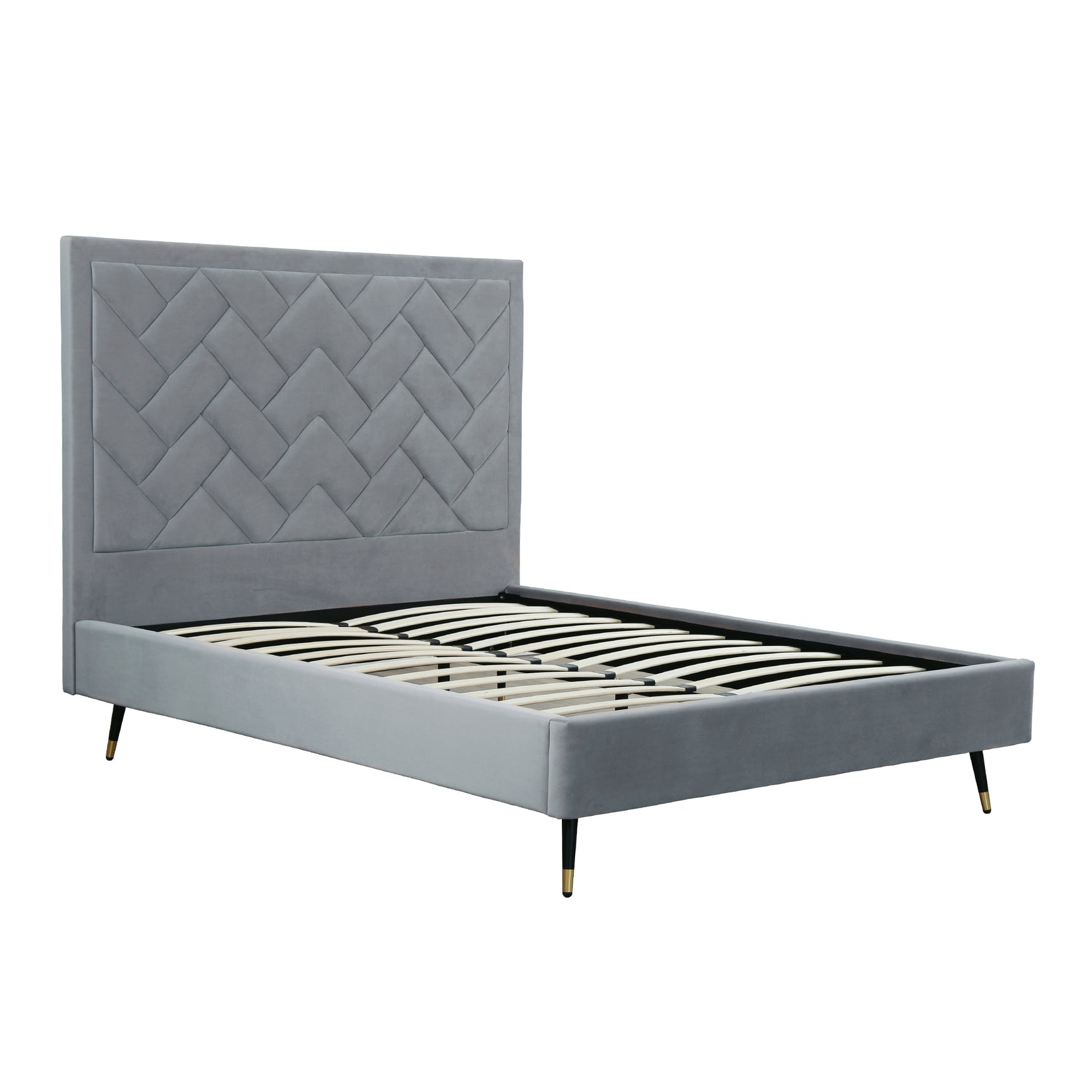 Crosby Queen-Size Bed in Grey - Ornate Home