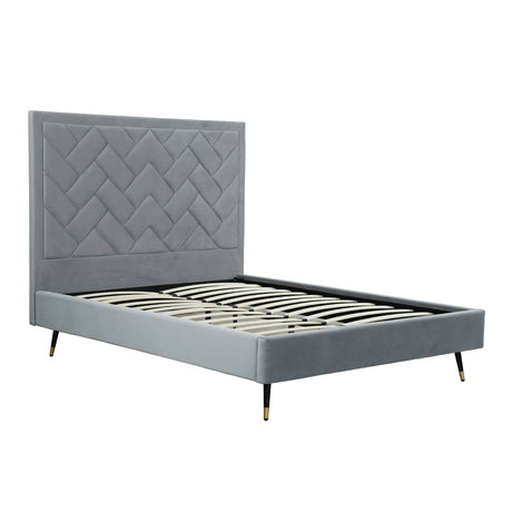 Crosby Queen-Size Bed in Grey - Ornate Home