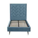 Crosby Twin-Size Bed in Blue - Ornate Home