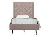 Crosby Twin-Size Bed in Blush - Ornate Home