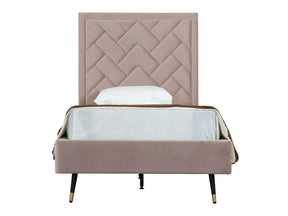 Crosby Twin-Size Bed in Blush - Ornate Home
