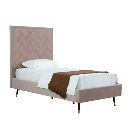 Crosby Twin-Size Bed in Blush - Ornate Home