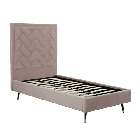 Crosby Twin-Size Bed in Blush - Ornate Home
