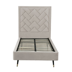 Crosby Twin-Size Bed in Greige - Ornate Home