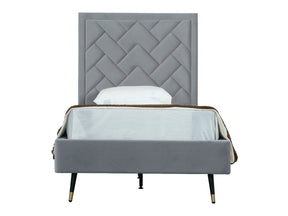 Crosby Twin-Size Bed in Grey - Ornate Home