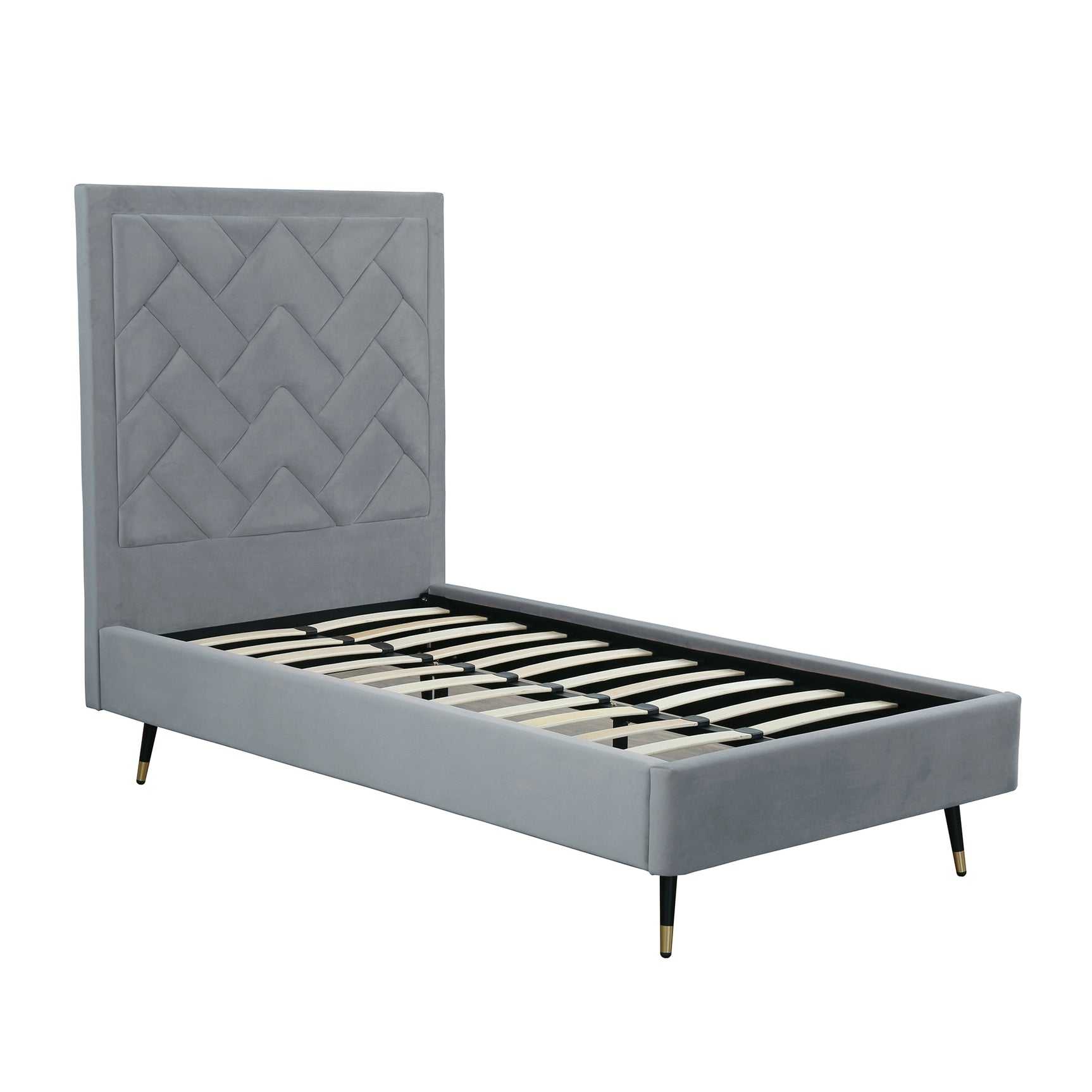 Crosby Twin-Size Bed in Grey - Ornate Home