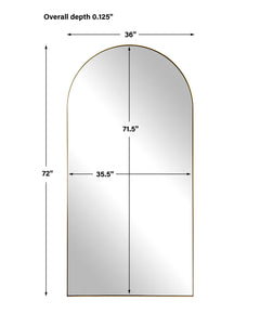 Crosley Antique Brass Arch Mirror - Ornate Home