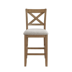 Crossbuck Tan 5-Piece Pack Counter Height Set - Ornate Home