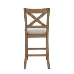 Crossbuck Tan 5-Piece Pack Counter Height Set - Ornate Home