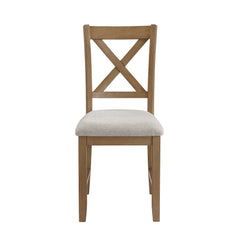 Crossbuck Tan 7-Piece Pack Dinette Set - Ornate Home