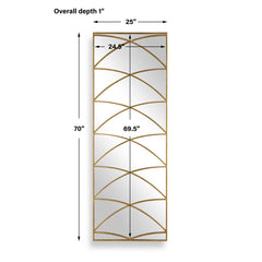 Crossed Up Gold Full Length Mirror - Ornate Home