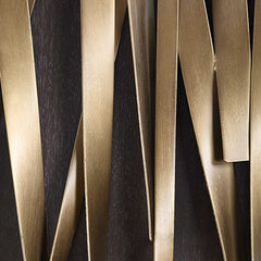 Crosshatch Brown/Gold Metal Wall Decor (Set of 2) - Ornate Home