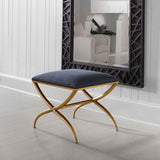 Crossing Navy Small Bench - Ornate Home