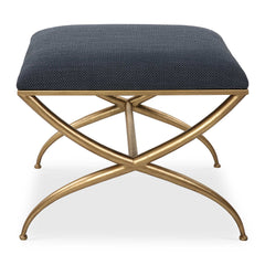 Crossing Navy Small Bench - Ornate Home