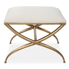 Crossing White Small Bench - Ornate Home