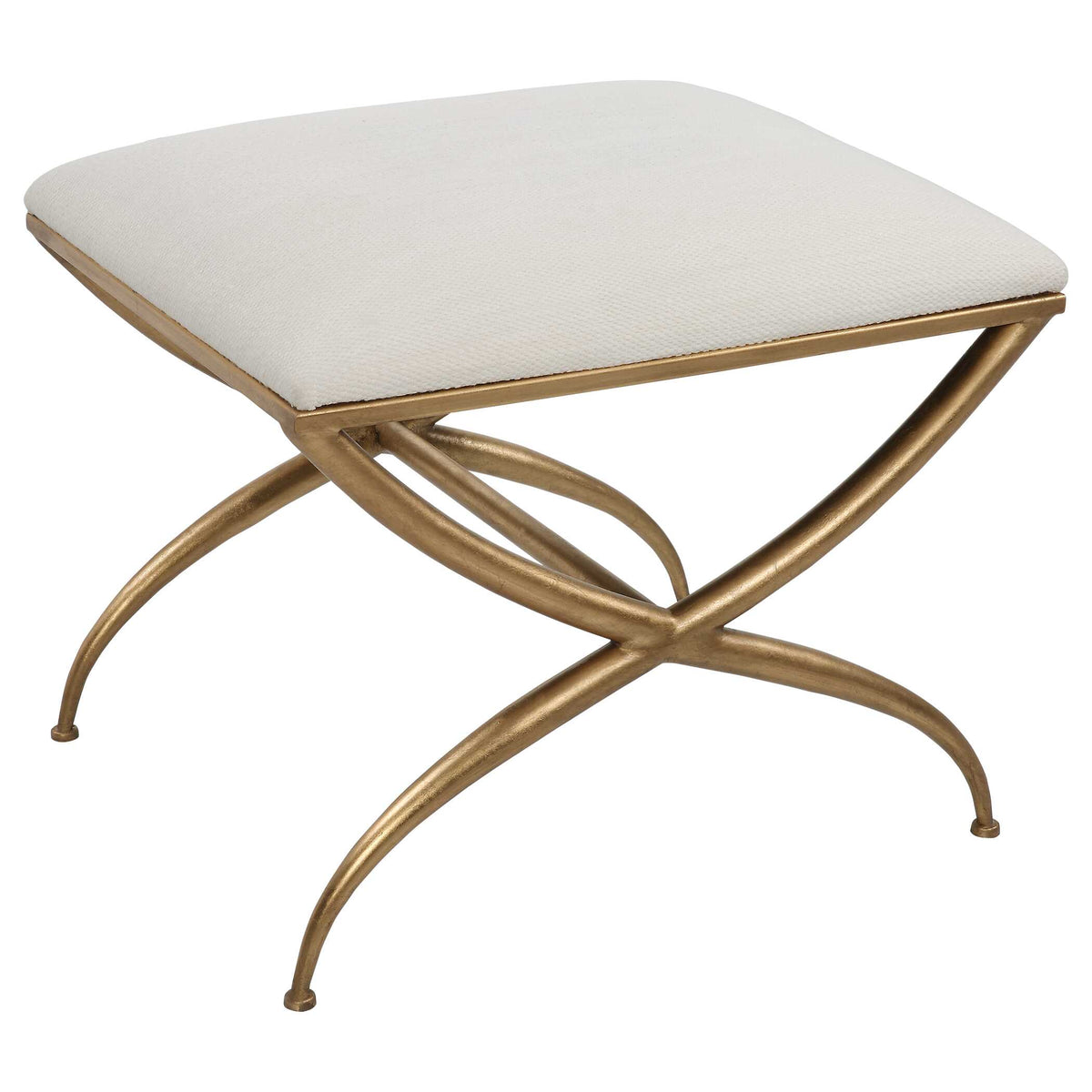 Crossing White Small Bench - Ornate Home