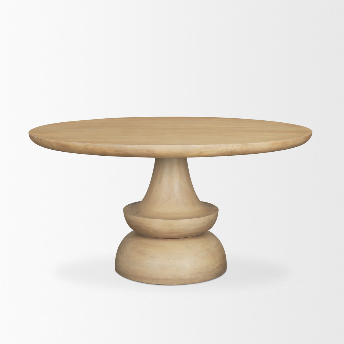 Crossman Blonde 60" Round Pedestal Dining Table - Ornate Home