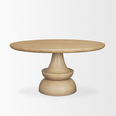 Crossman Blonde 60" Round Pedestal Dining Table - Ornate Home