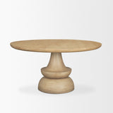 Crossman Blonde 60" Round Pedestal Dining Table - Ornate Home