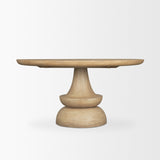 Crossman Blonde 60" Round Pedestal Dining Table - Ornate Home