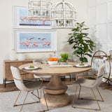 Crossman Blonde 60" Round Pedestal Dining Table - Ornate Home
