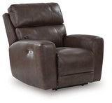 Crossplex Smoke Power Recliner/ADJ Headrest - Ornate Home