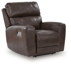 Crossplex Smoke Power Recliner/ADJ Headrest - Ornate Home