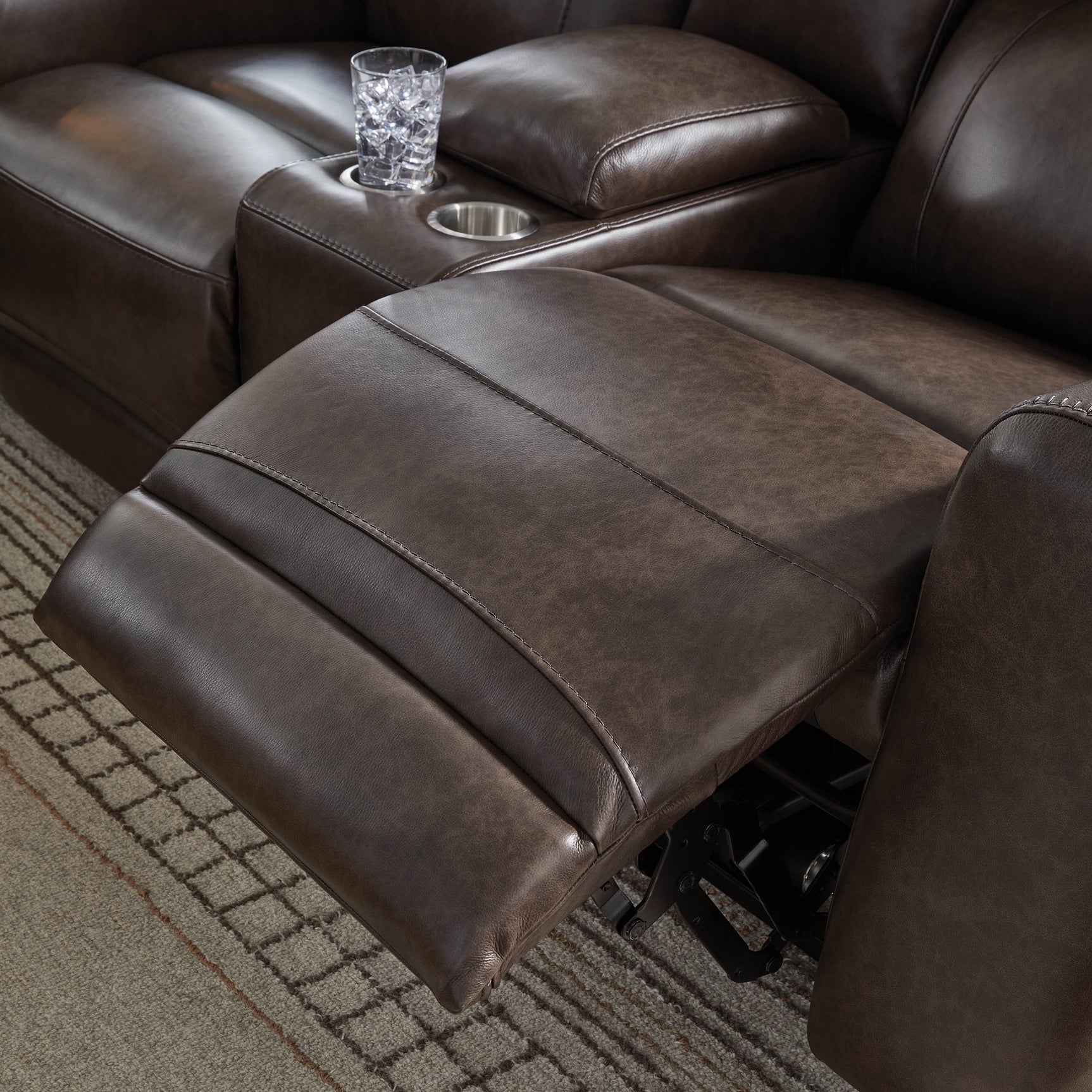 Crossplex Smoke Power Reclining Loveseat/CON/ADJ HDRST (Online Special Price) - Ornate Home