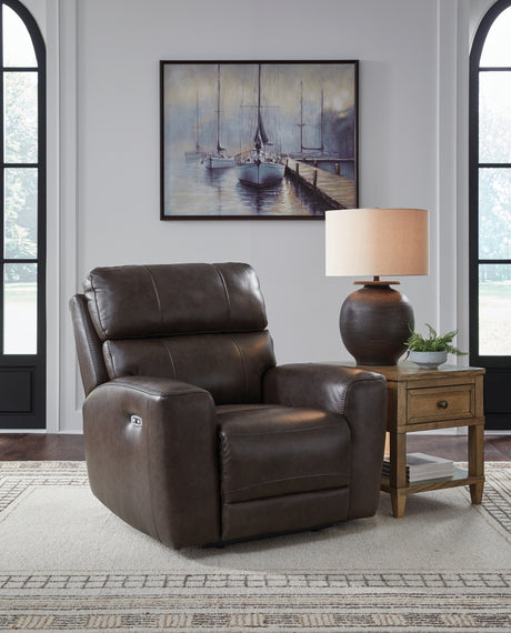 Crossplex Smoke Power Reclining Sofa and Power Recliner - Ornate Home