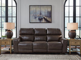 Crossplex Smoke Power Reclining Sofa with ADJ Headrest (Online Special Price) - Ornate Home