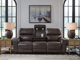 Crossplex Smoke Power Reclining Sofa with ADJ Headrest - Ornate Home