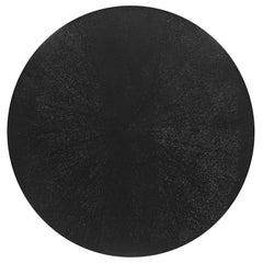 Crossroads Black 24" Round Wood Side Table - Ornate Home