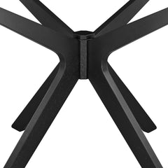 Crossroads Black 47" Round Wood Dining Table - Ornate Home